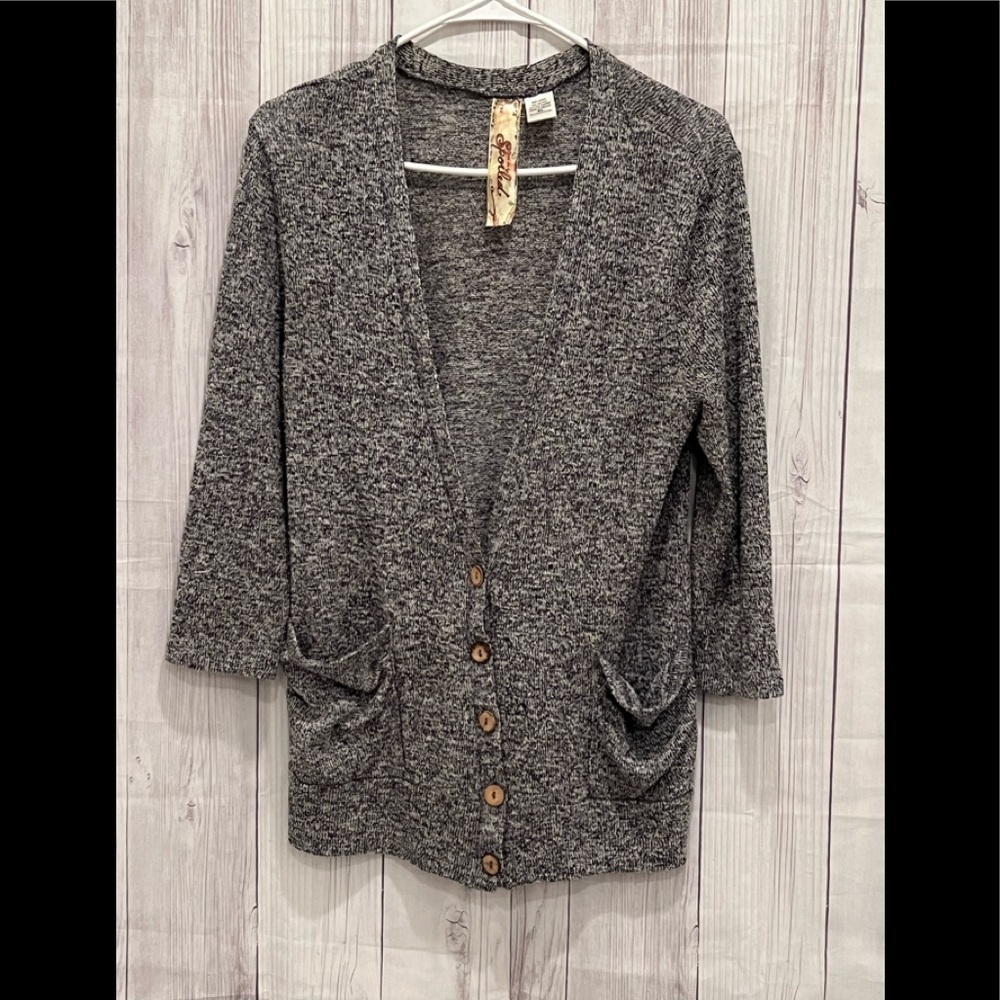 SPOILED junior gray cardigan / size XL